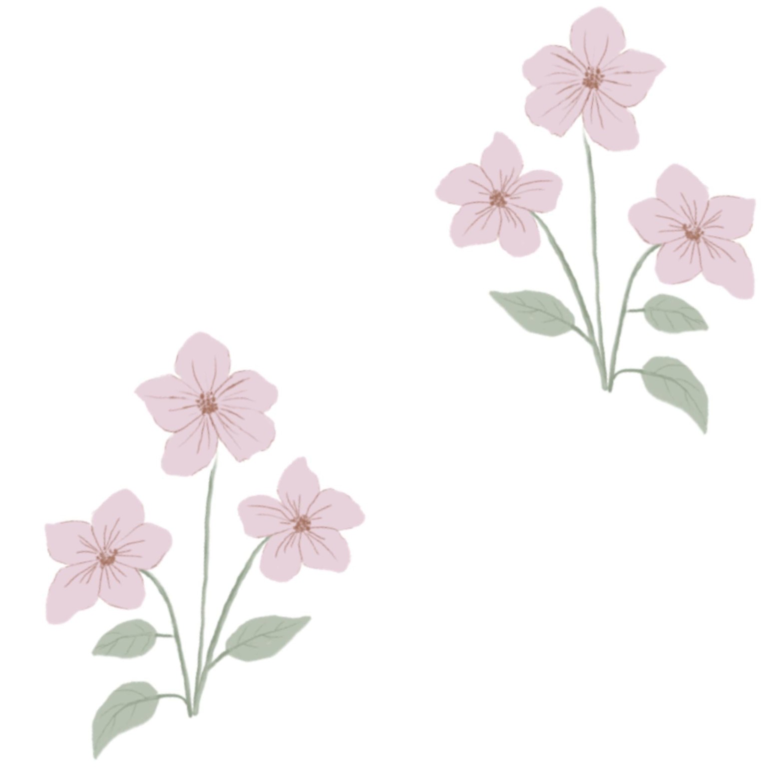 Retro pink flowers - image 1 - student project