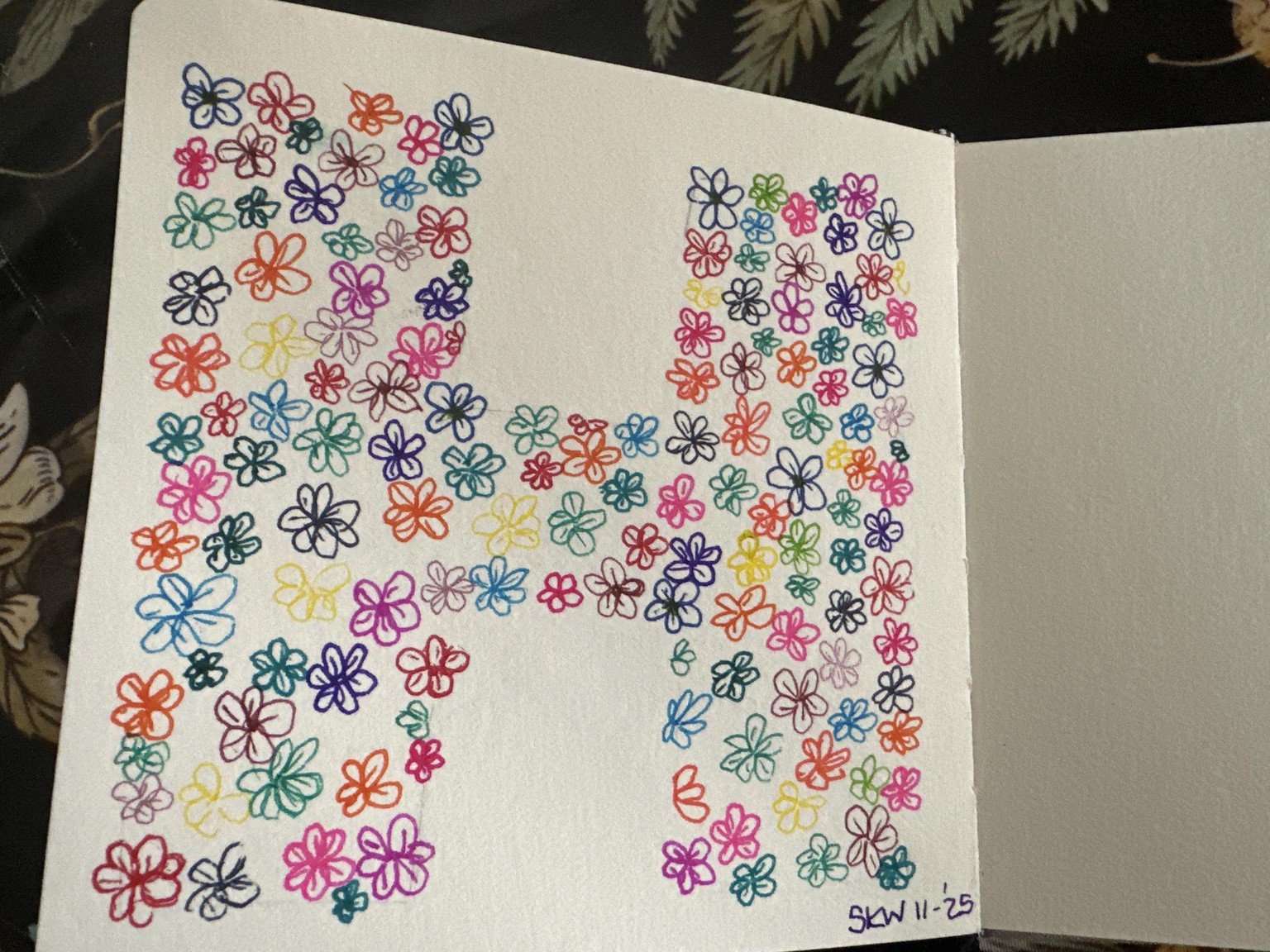 Rainbow Floral H - image 1 - student project
