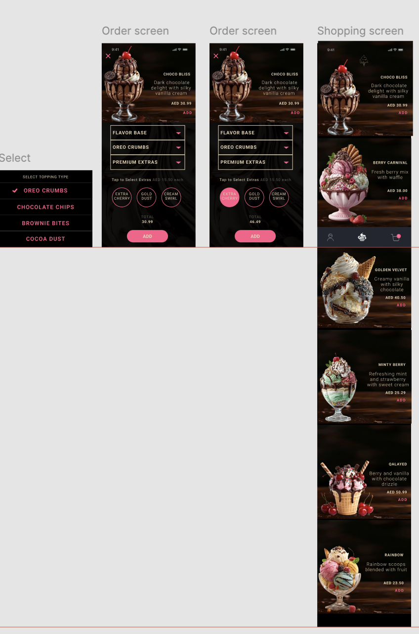Ice Cream App - image 3 - student project