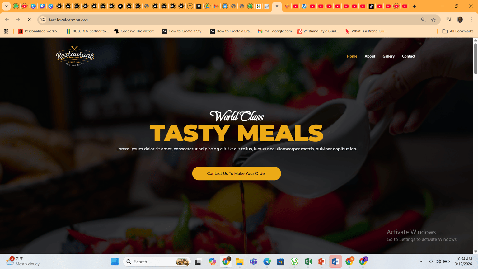 Restaurant Website - image 1 - student project