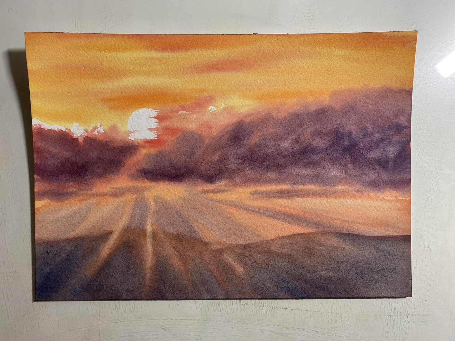 Sunset painting - image 1 - student project