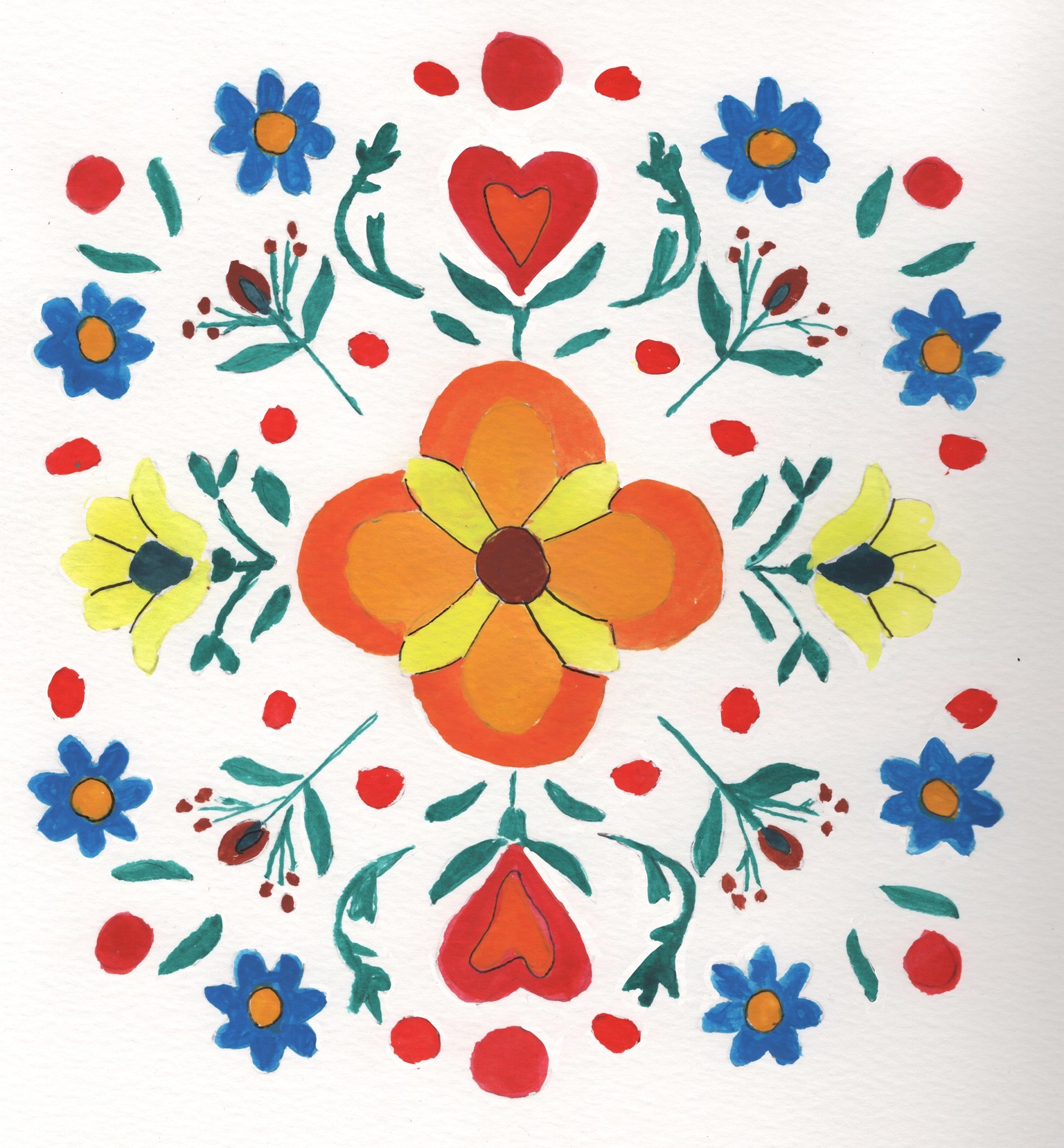 Floral Folk Art - image 1 - student project