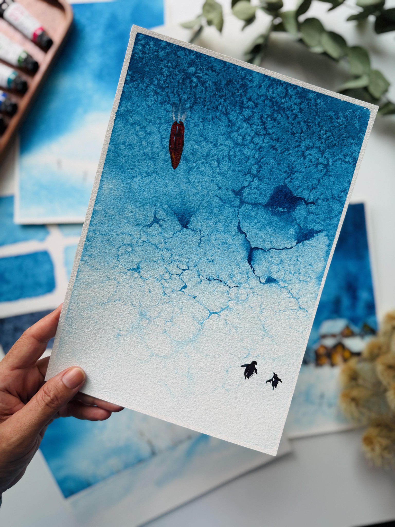 Unpredictable Salt Effects In Watercolor - image 4 - student project