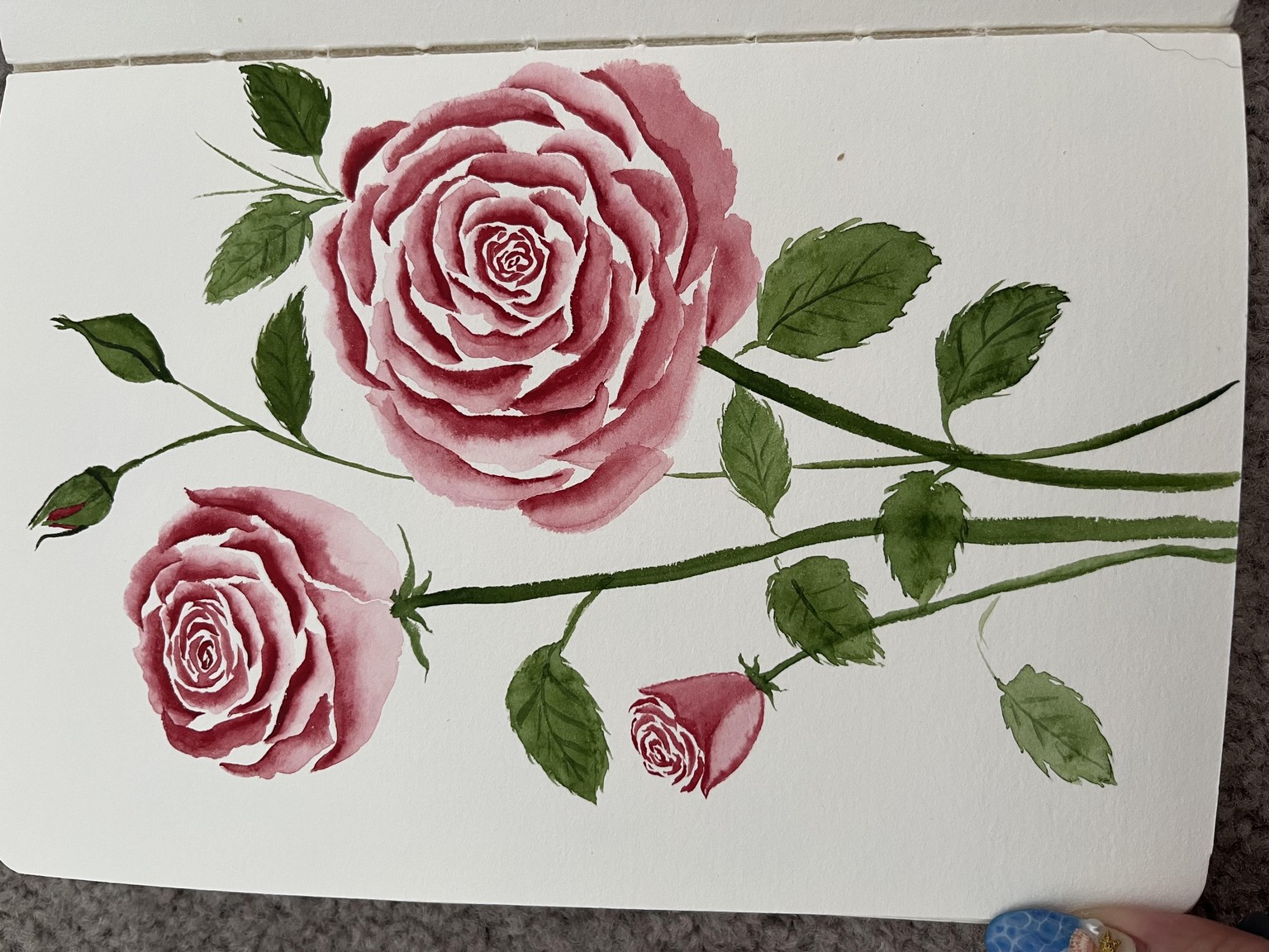 Watercolour Roses - image 1 - student project
