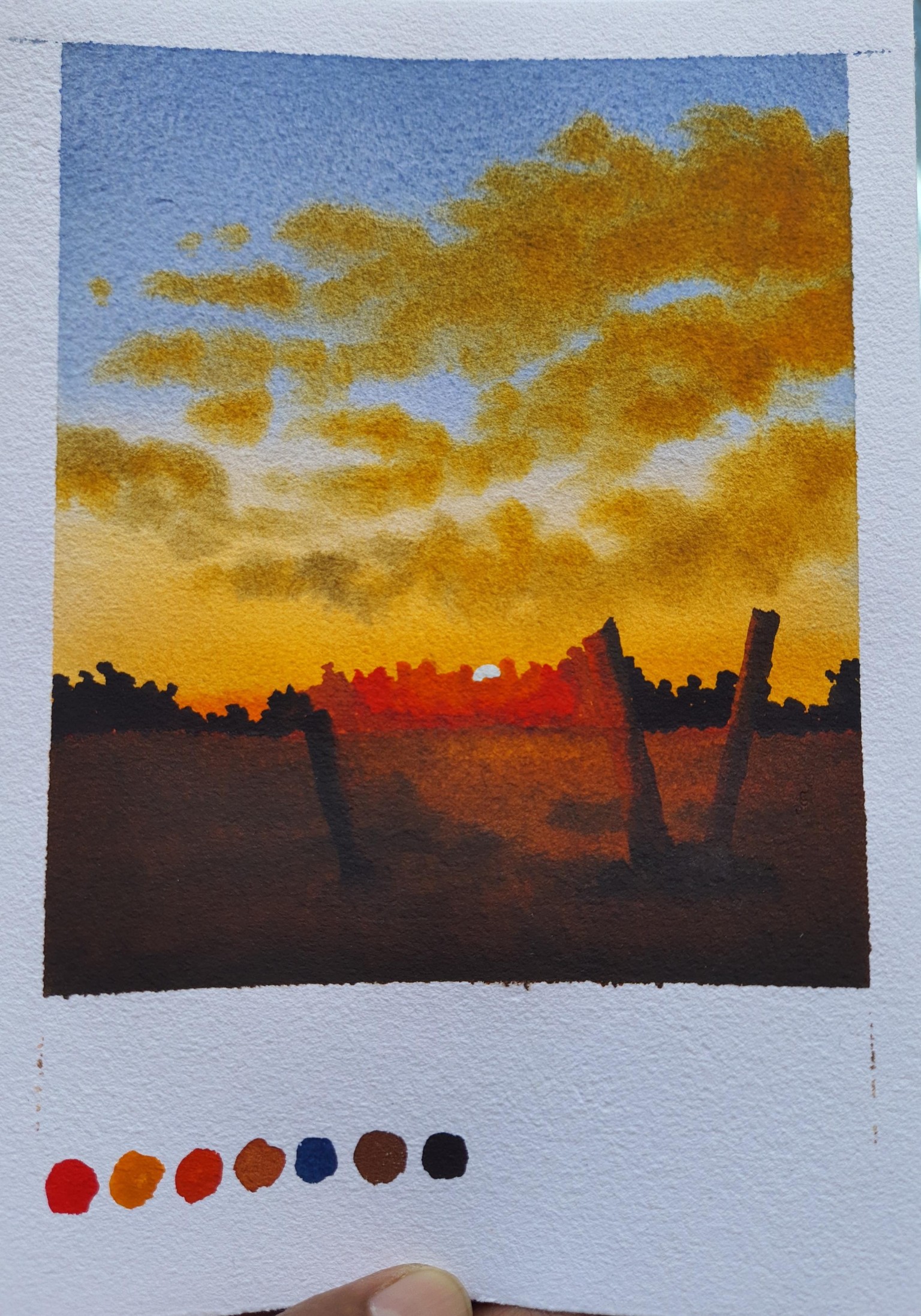 30 Days of Mini Watercolor Landscapes. .. !!! - image 25 - student project