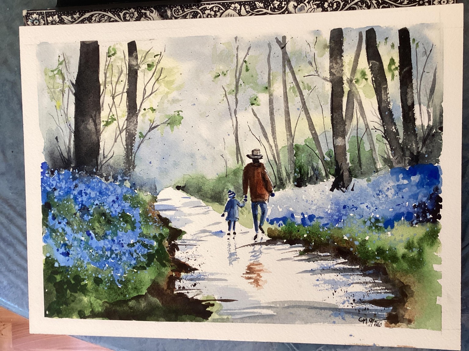 Walking along a bluebell path, a Carrie McKenzie tutorial - image 1 - student project