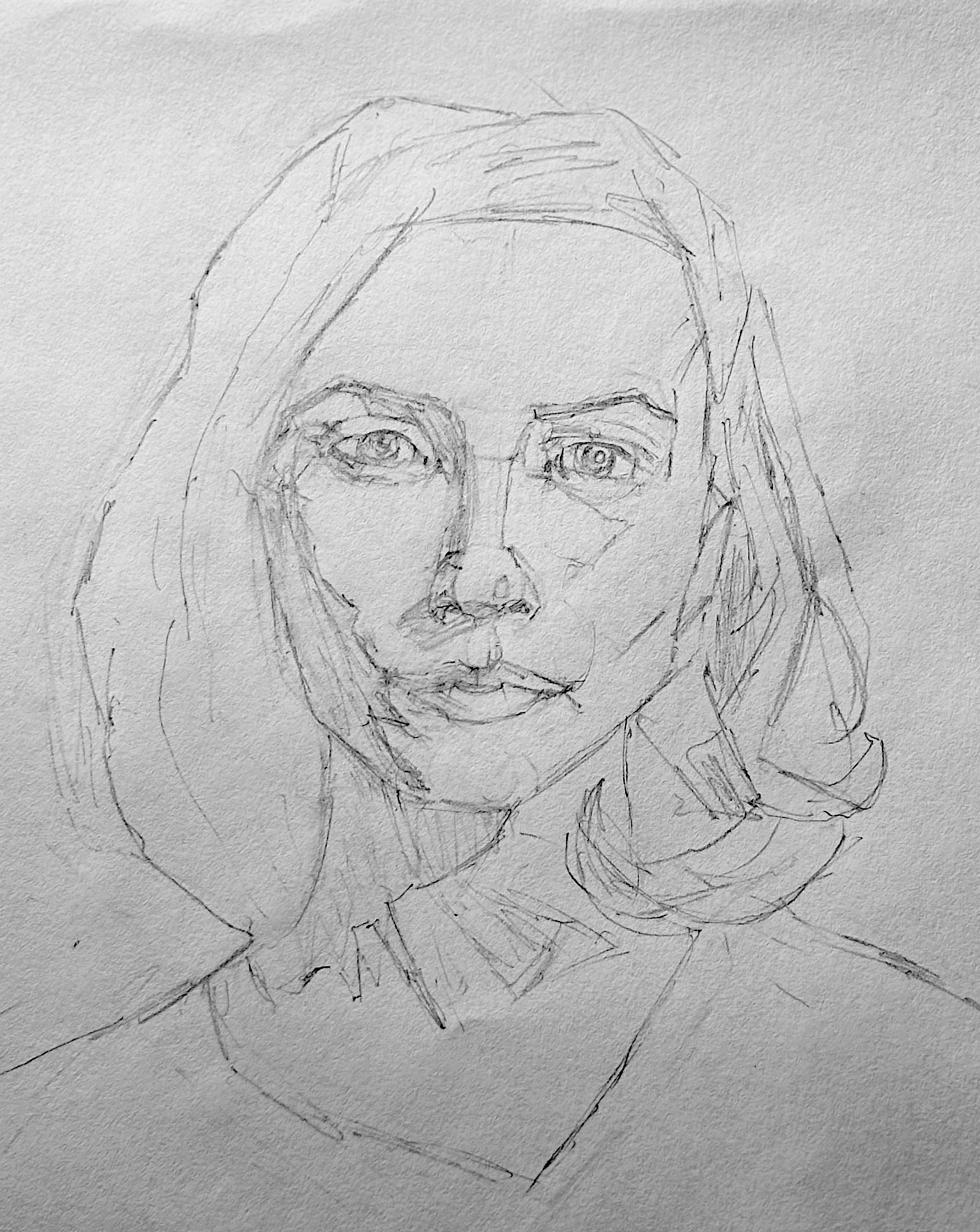 Block-in portrait of ref. image 1 - image 1 - student project