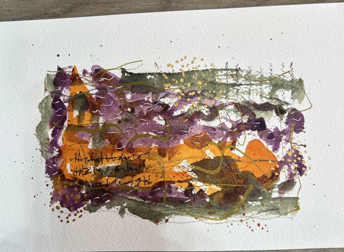 Watercolor Abstracts: Using Watercolor And Mark Making - image 2 - student project