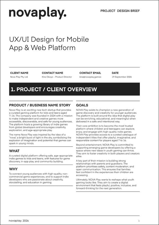Design Brief Examples - image 1 - student project