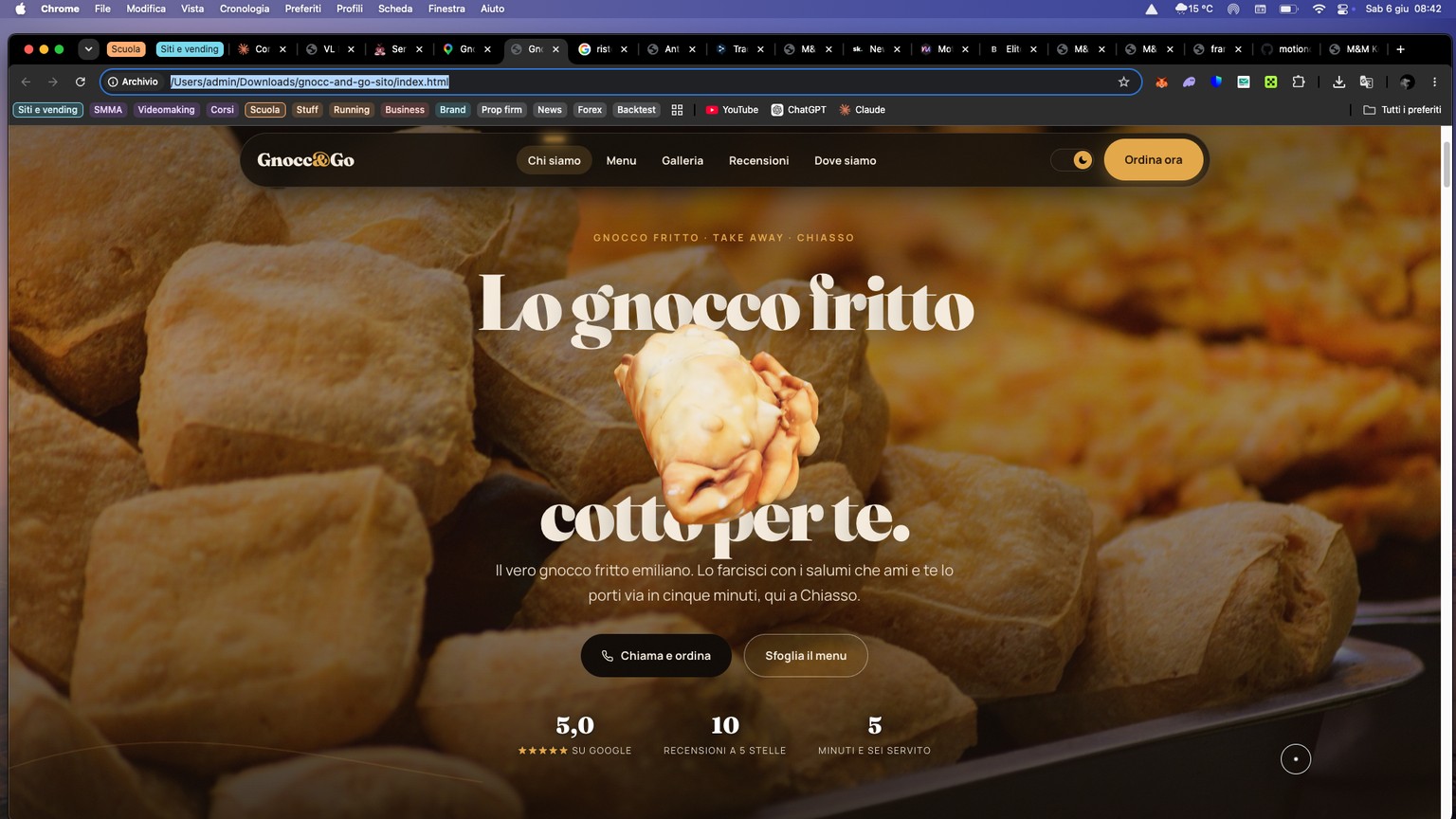 Take away website - image 1 - student project