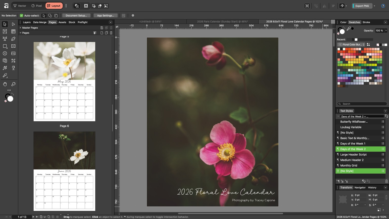 Multiple calendars from one template - image 4 - student project