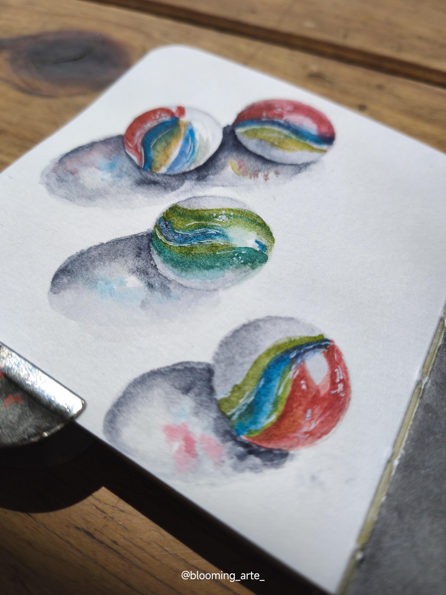 Watercolor Glass Marbles - image 3 - student project