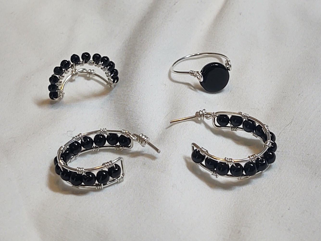 Stackable Rings with Matching Earrings - image 1 - student project