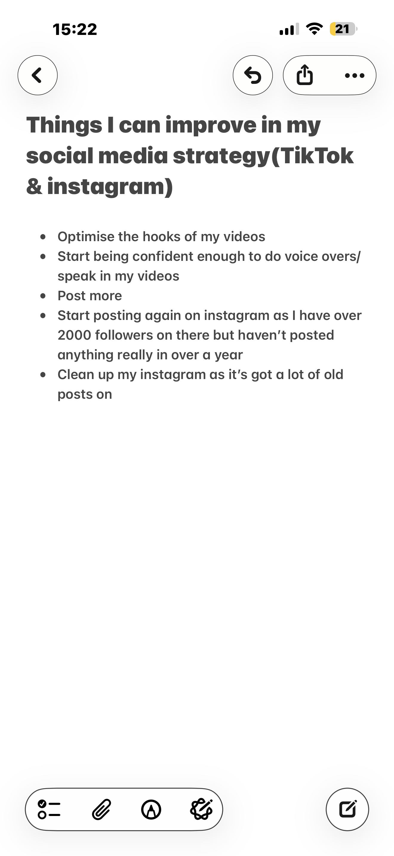 Things I can improve in my social media strategy (lesson 1)☑️ - image 1 - student project