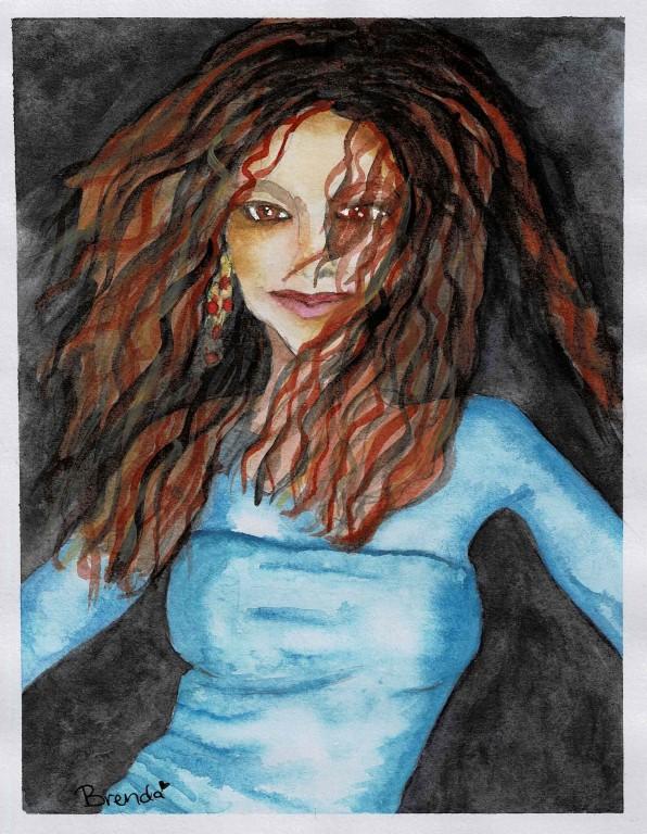 Watercolor portrait - image 1 - student project