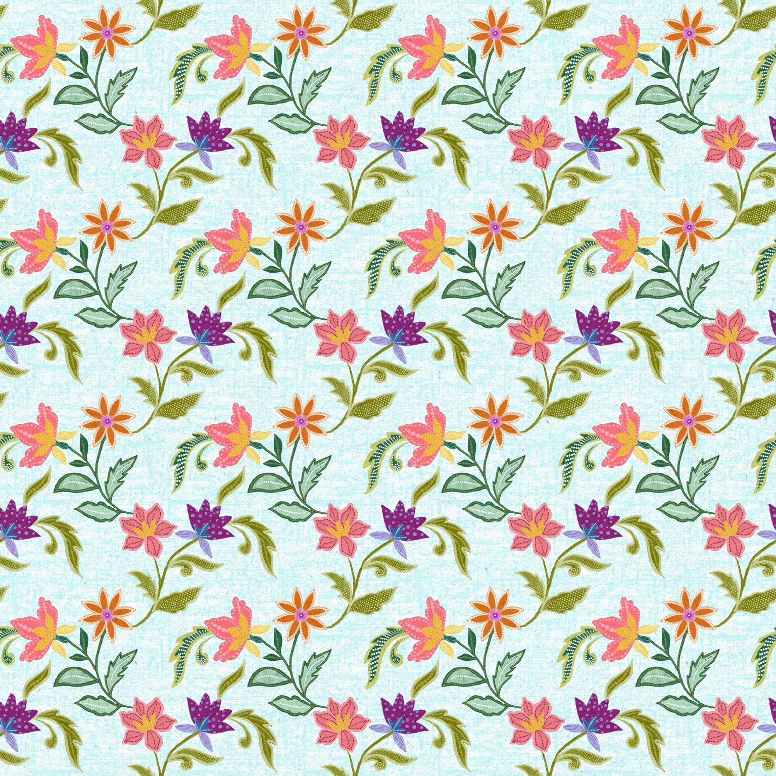 Floral patterns with some dots - image 1 - student project
