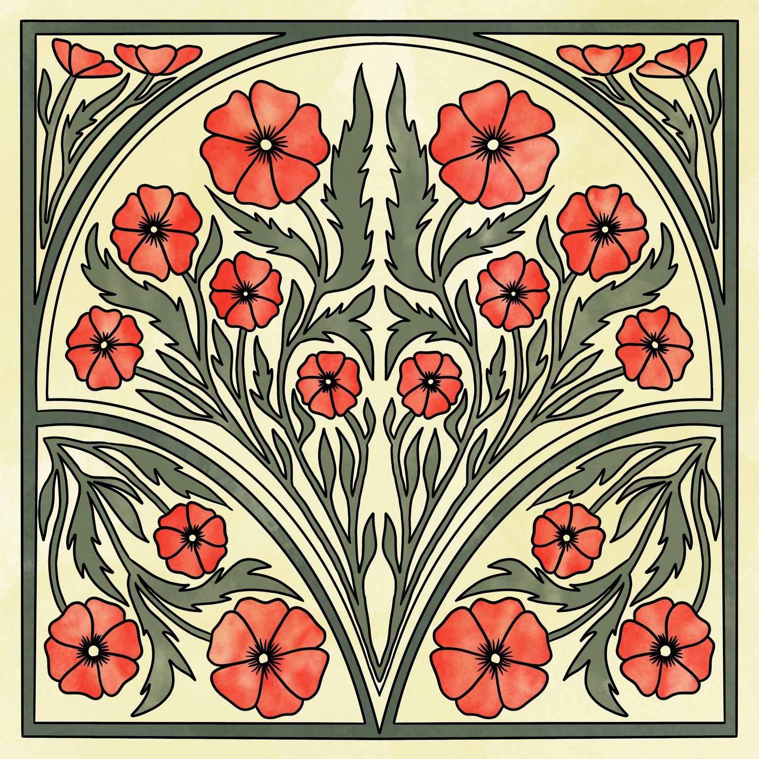Art Nouveau Lesson on Procreate - image 1 - student project