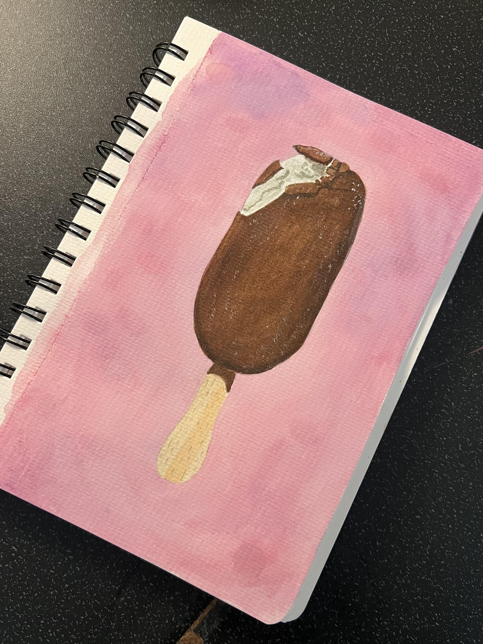 Chocolate Dipped Ice Cream Watercolor - image 1 - student project