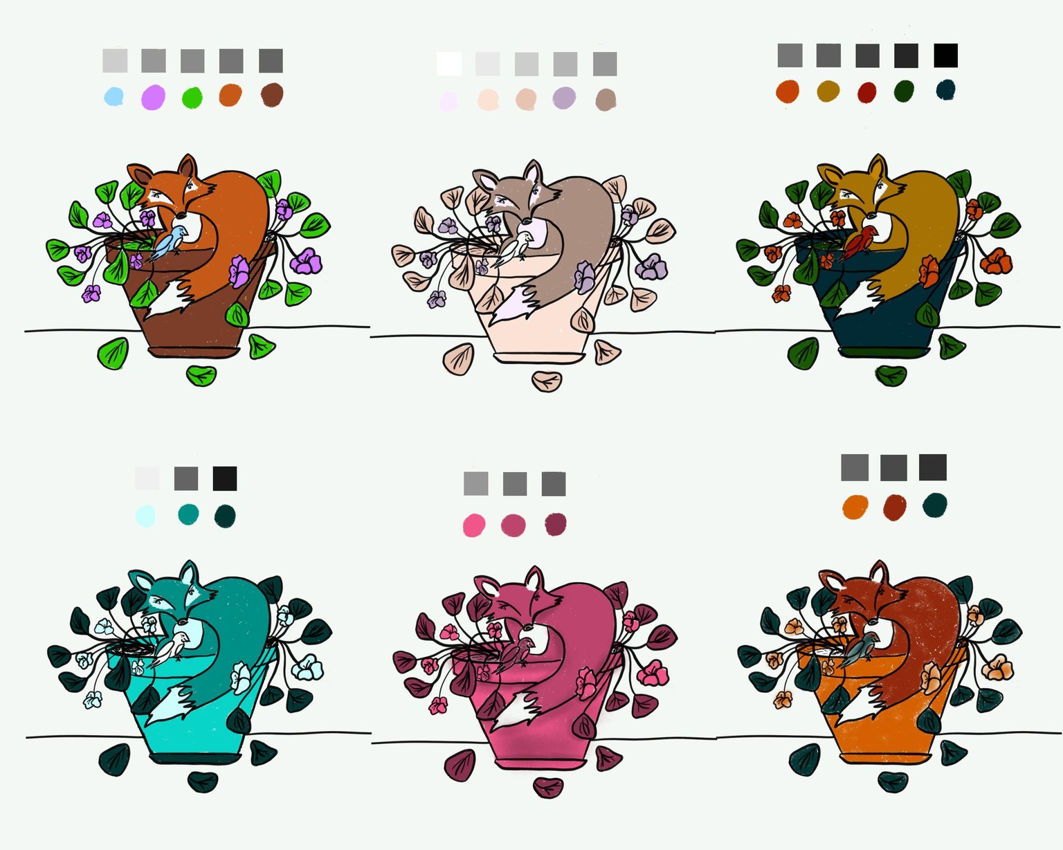 Fox Nibbling on Nasturtiums - image 5 - student project