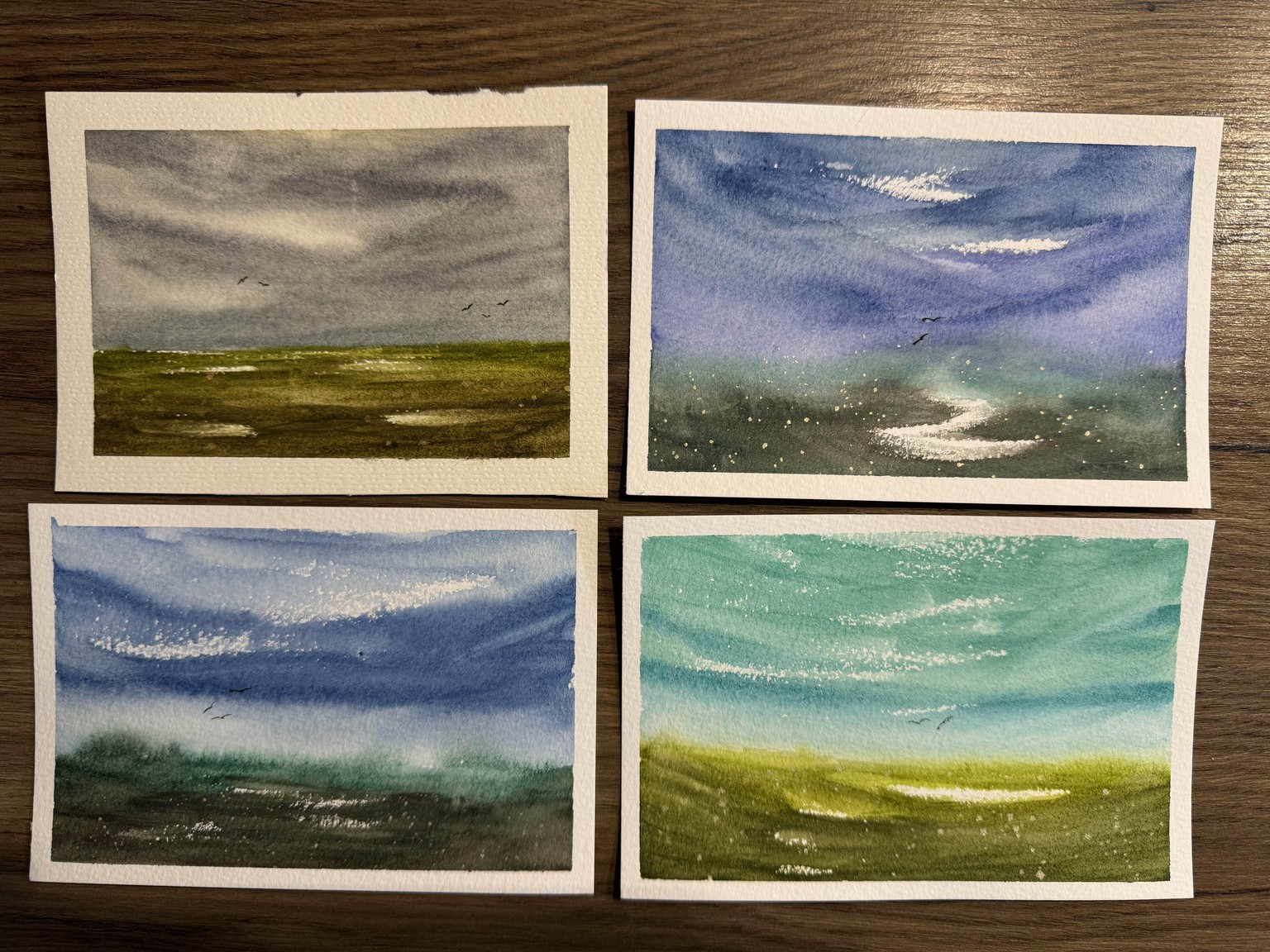 Colorful Watercolor Skies - image 3 - student project