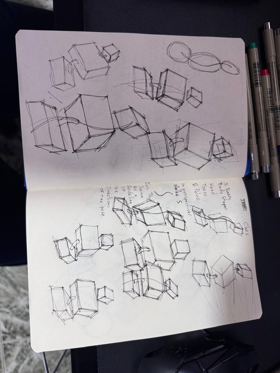 Body Shapes, figure Drawing class - image 5 - student project