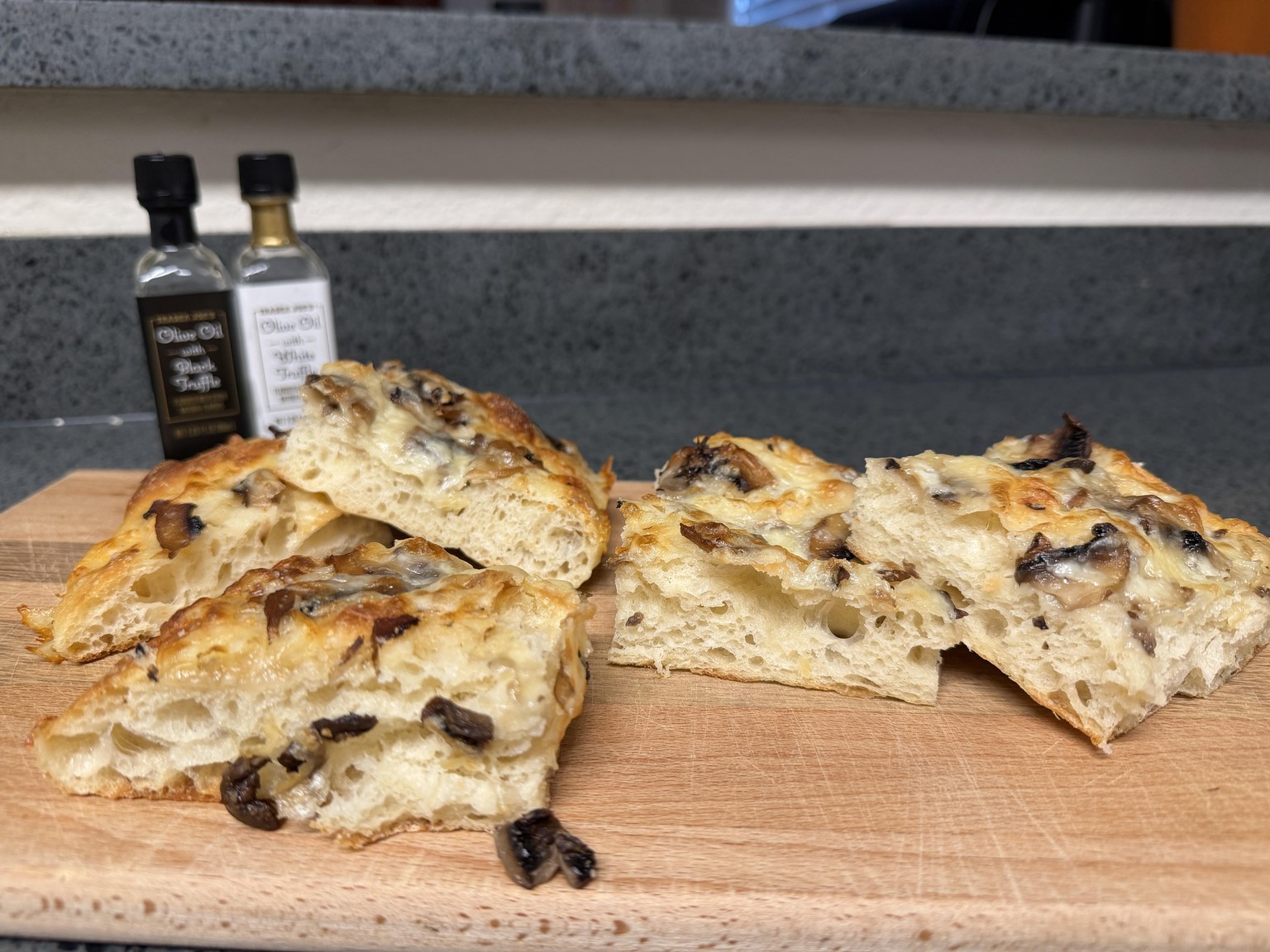 Project #1: Truffle Oil, Mushroom, & Mozzerella Focaccia - image 1 - student project