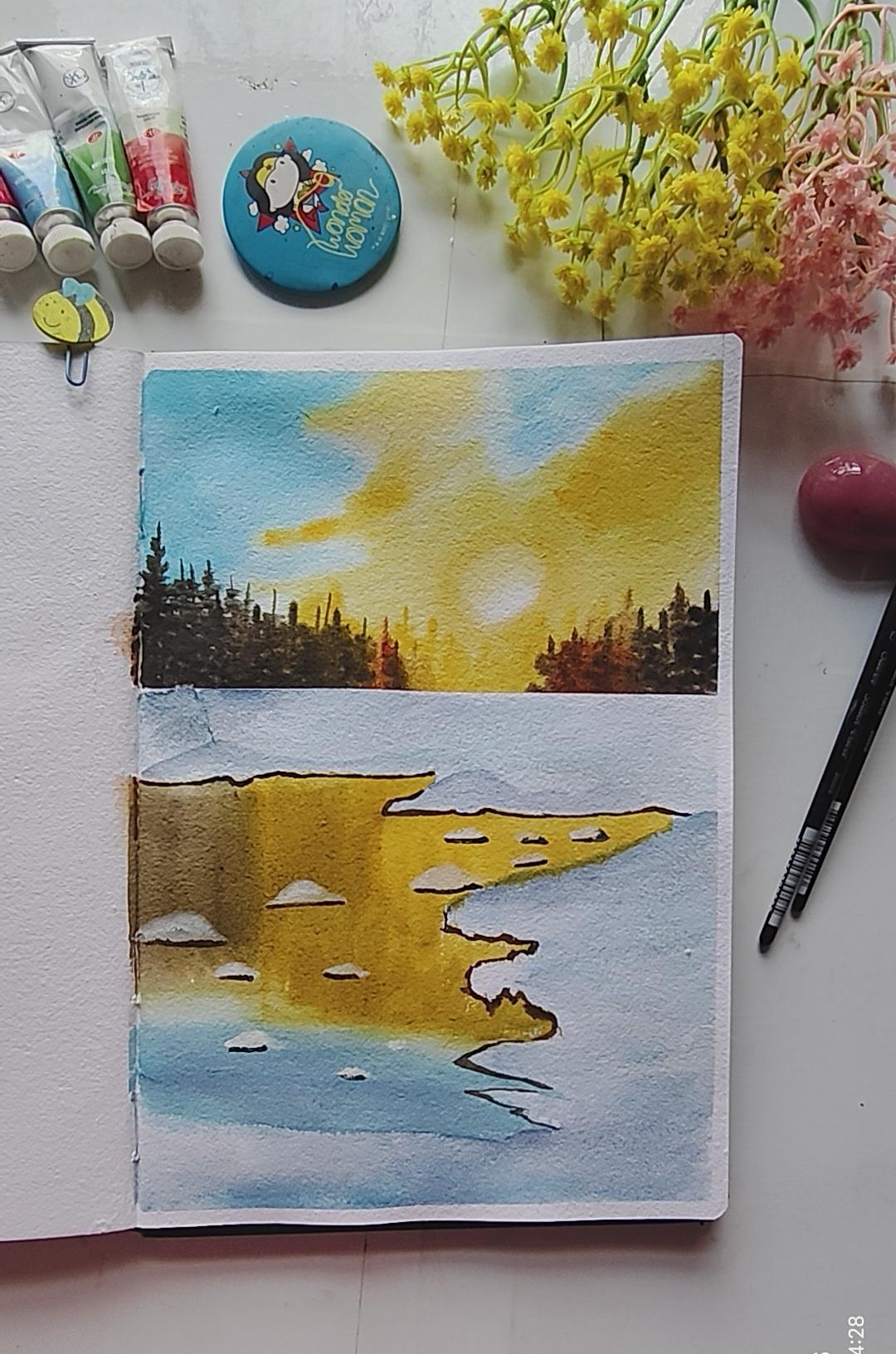 Winter reflection art - image 2 - student project