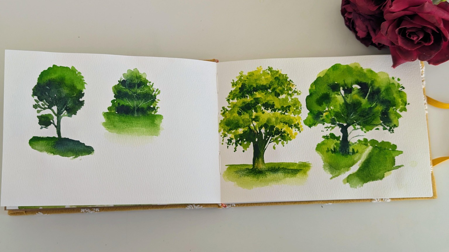 Loose Watercolor Trees - image 1 - student project