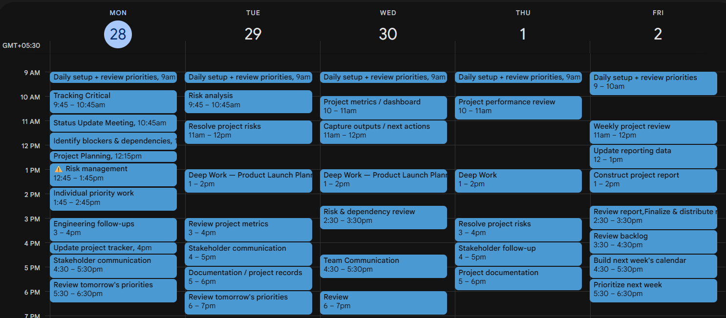 Calender Project Scheduling - image 1 - student project