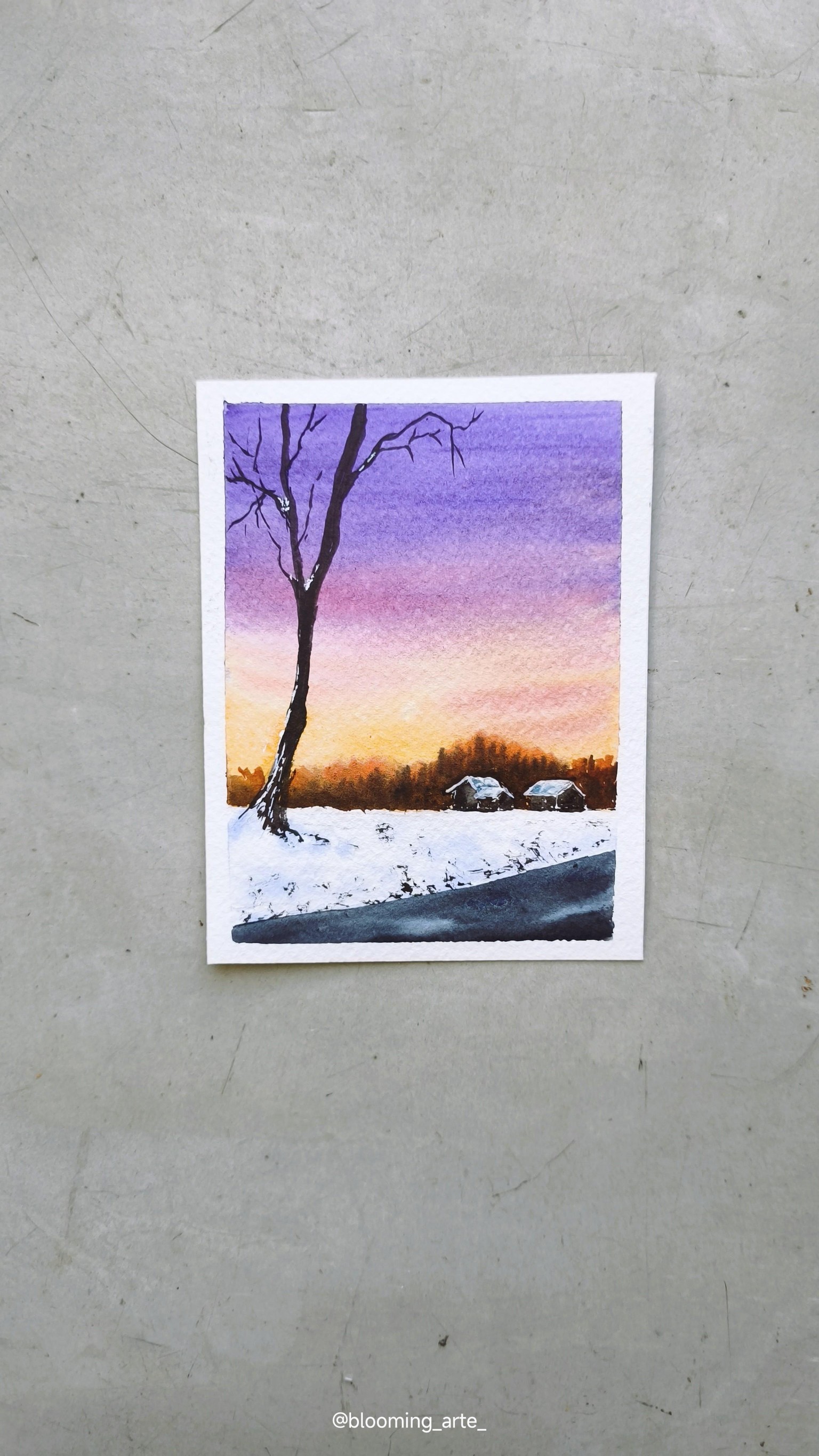 Soft & Dreamy Winter Landscapes – A 10 Day Watercolor Journey - image 7 - student project