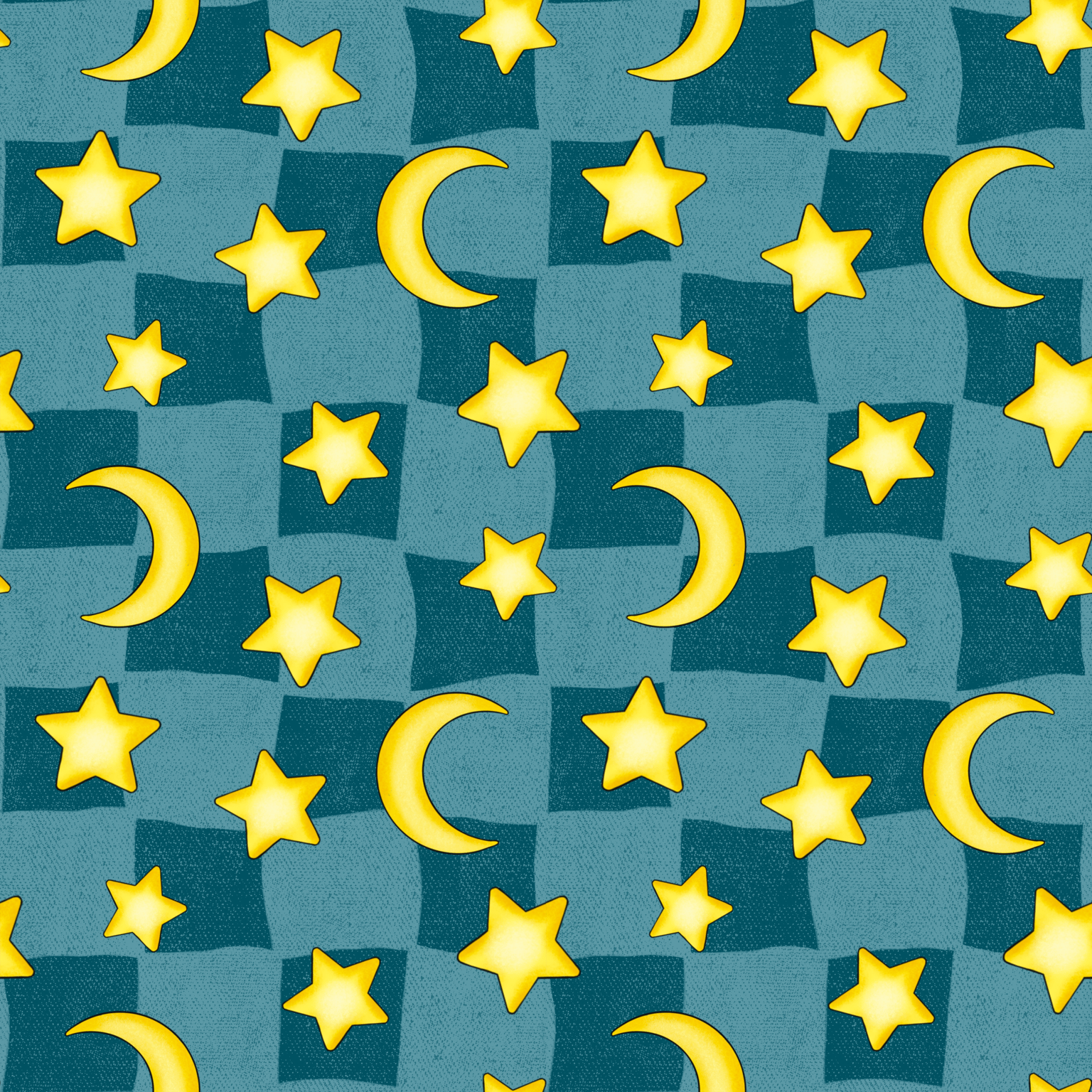 Moon and Stars Checkerboard - image 1 - student project
