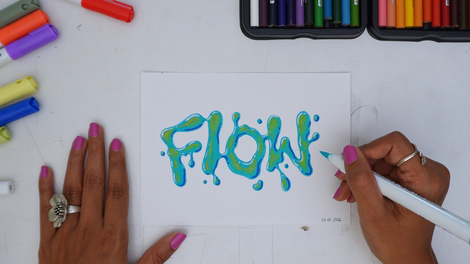 Unwinding with Words: Chill Lettering Practice - image 7 - student project