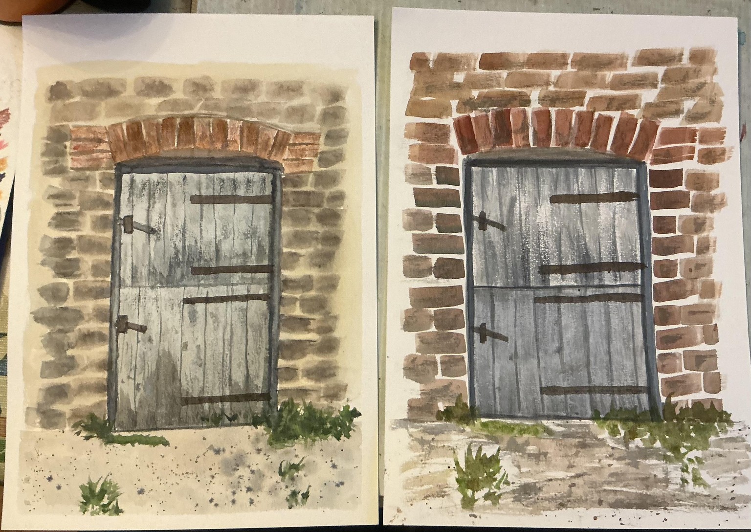 Watercolour Brush mark practise - image 1 - student project