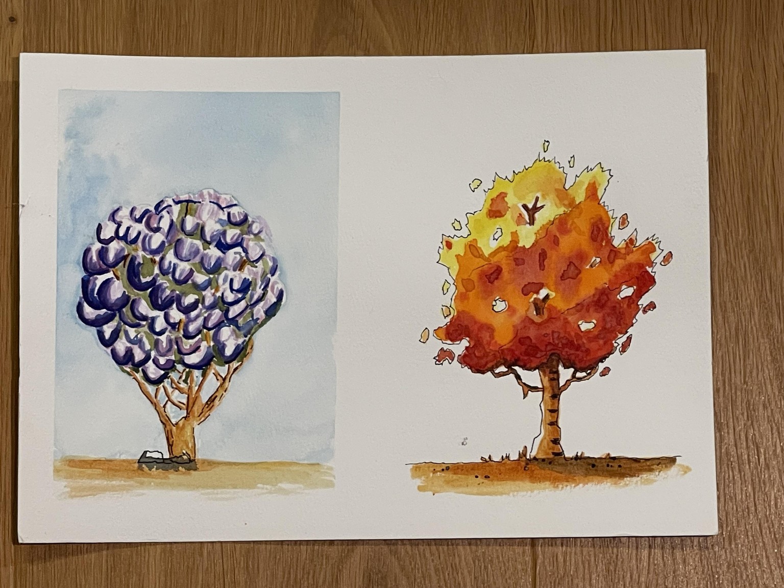 Peindre des arbres à l’aquarelle - image 3 - student project
