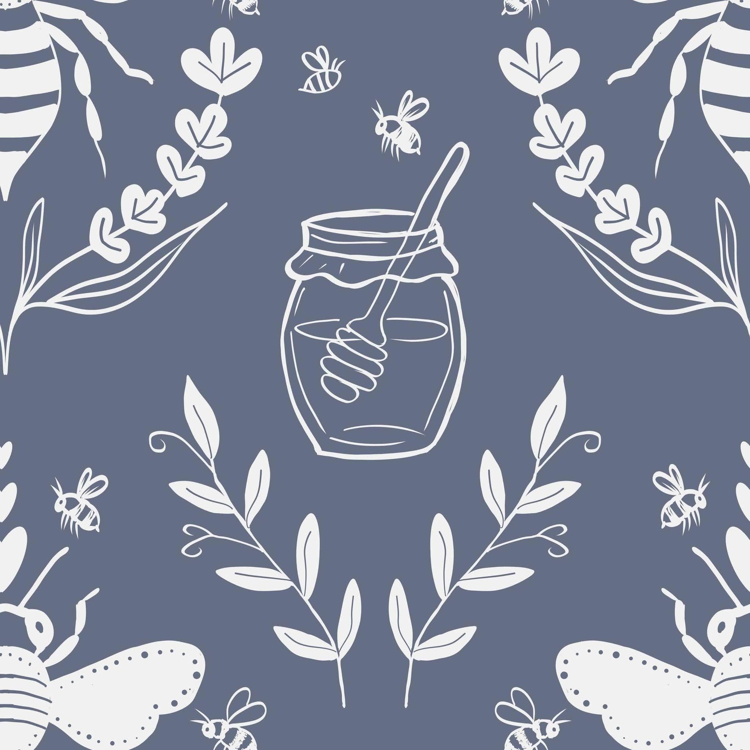 Honey Bee Damask - image 1 - student project