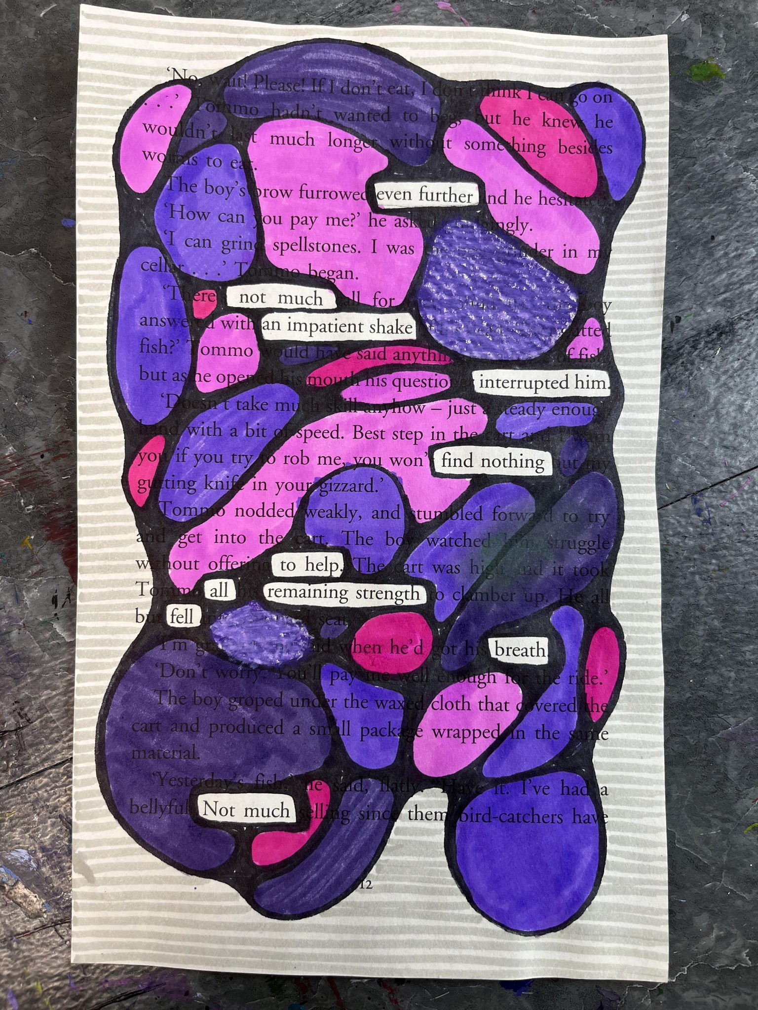 Neurographic Blackout Poetry - image 4 - student project