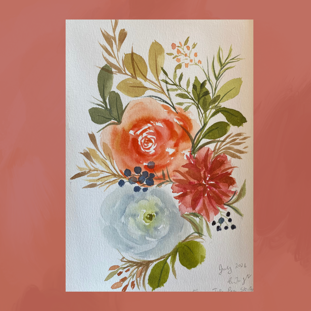 Autumn Florals with a Touch of Blue - image 2 - student project