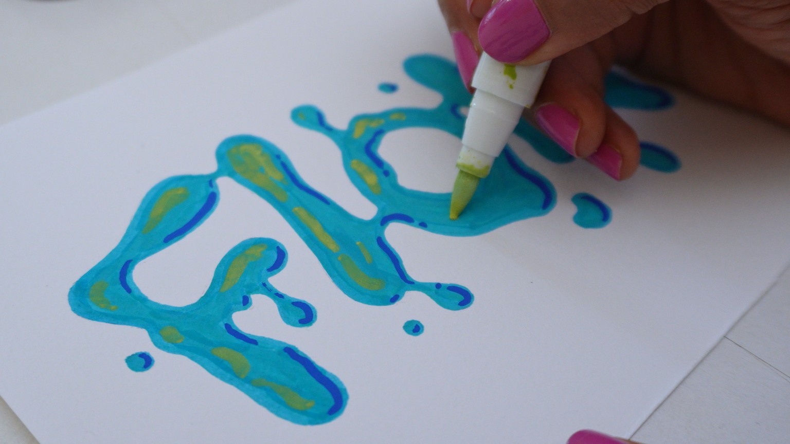 Unwinding with Words: Chill Lettering Practice - image 5 - student project