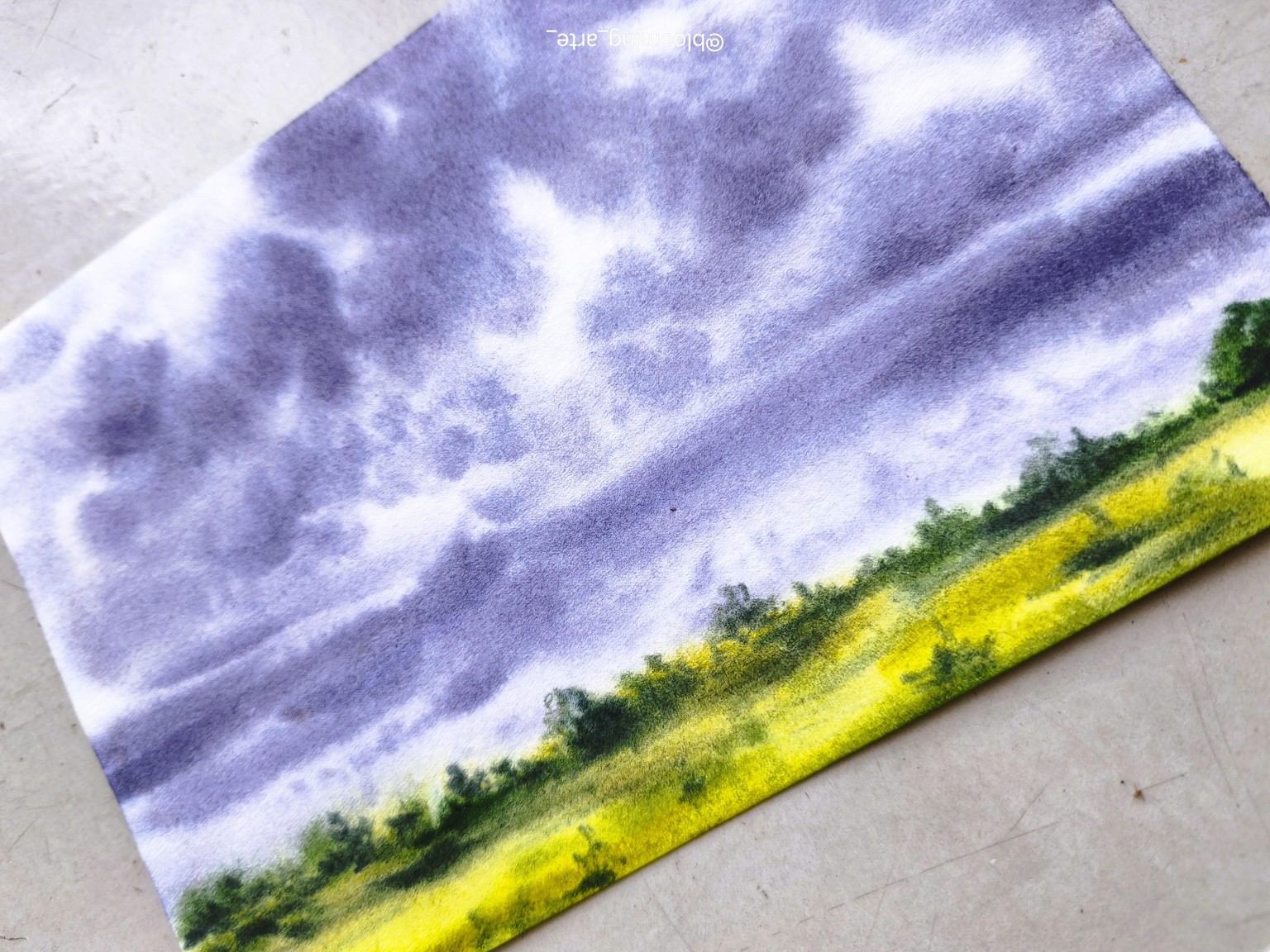 10-Minute Watercolor Cloudy Sky - image 2 - student project