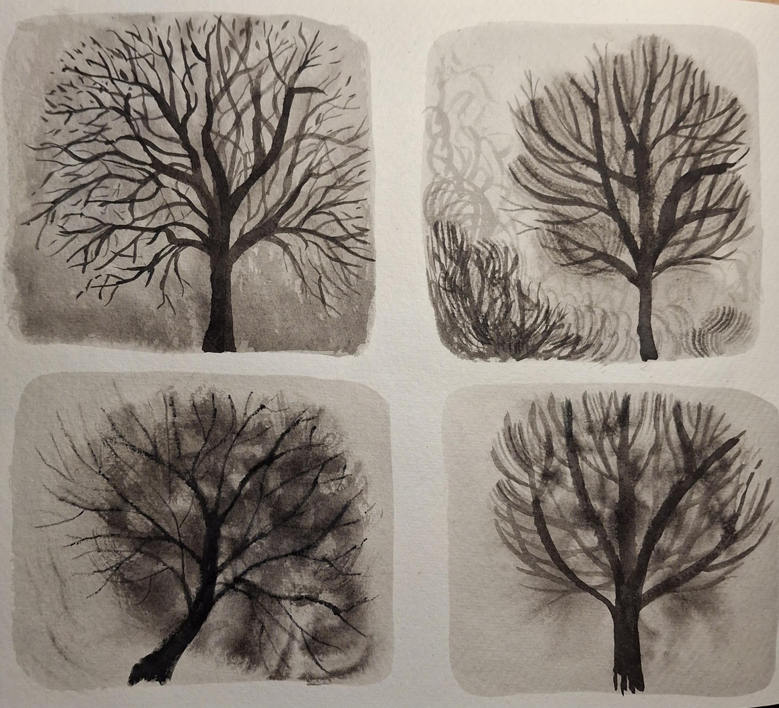 Winter florals in Ink - image 2 - student project