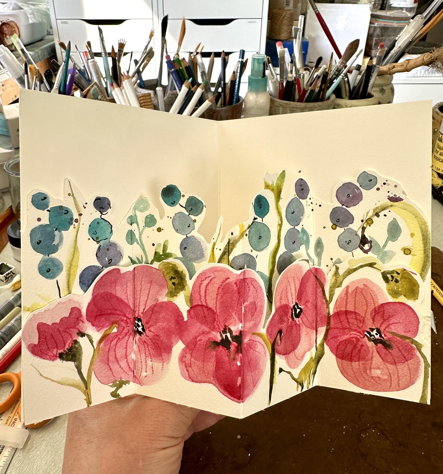 Beginner Pop-up Flower Cards - image 2 - student project