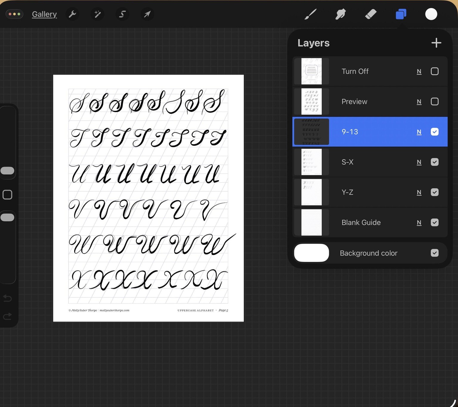 brush Lettering in Procreate - image 1 - student project