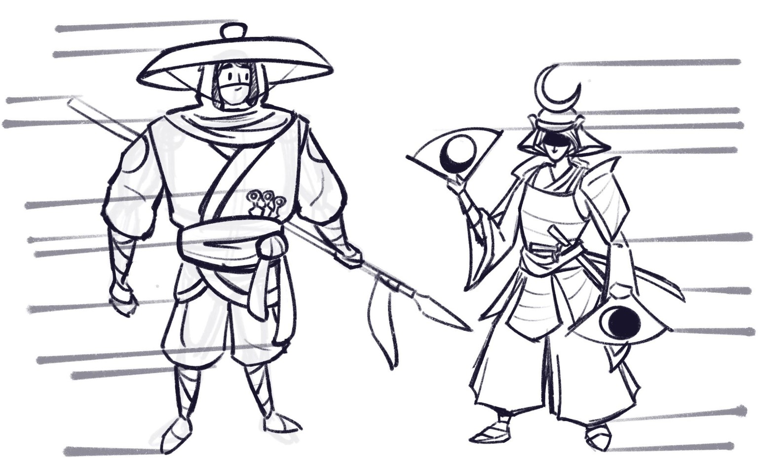 Sun ninja and Moon samurai~🌙☀️ - image 2 - student project