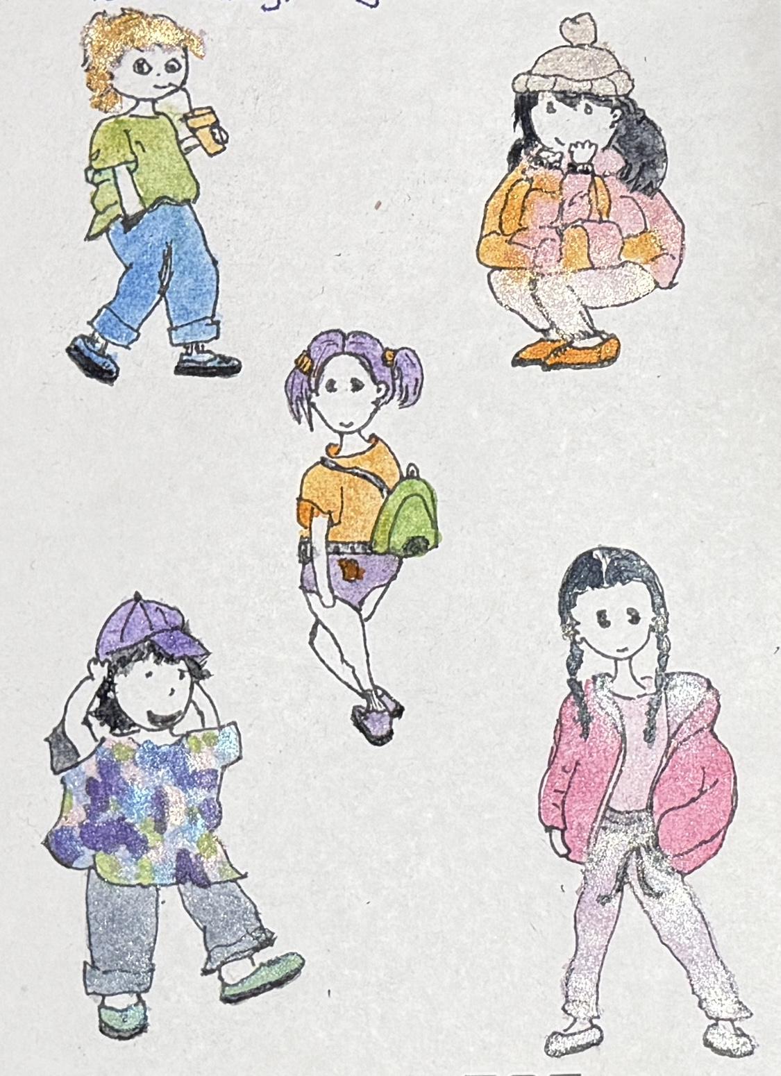 Sketching kids and outfits 1, 2, 3, - image 3 - student project