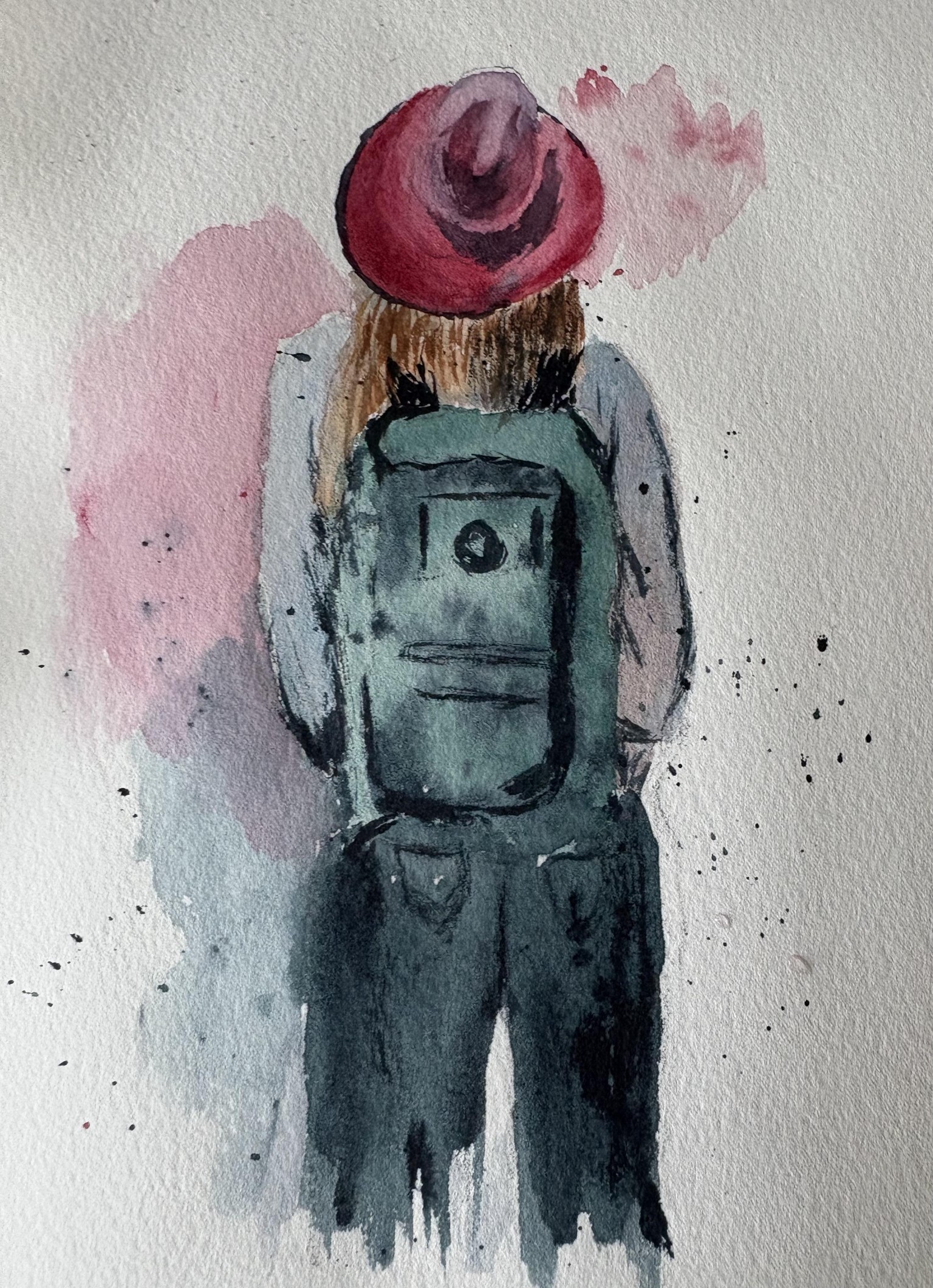 Girl with backpack - image 1 - student project