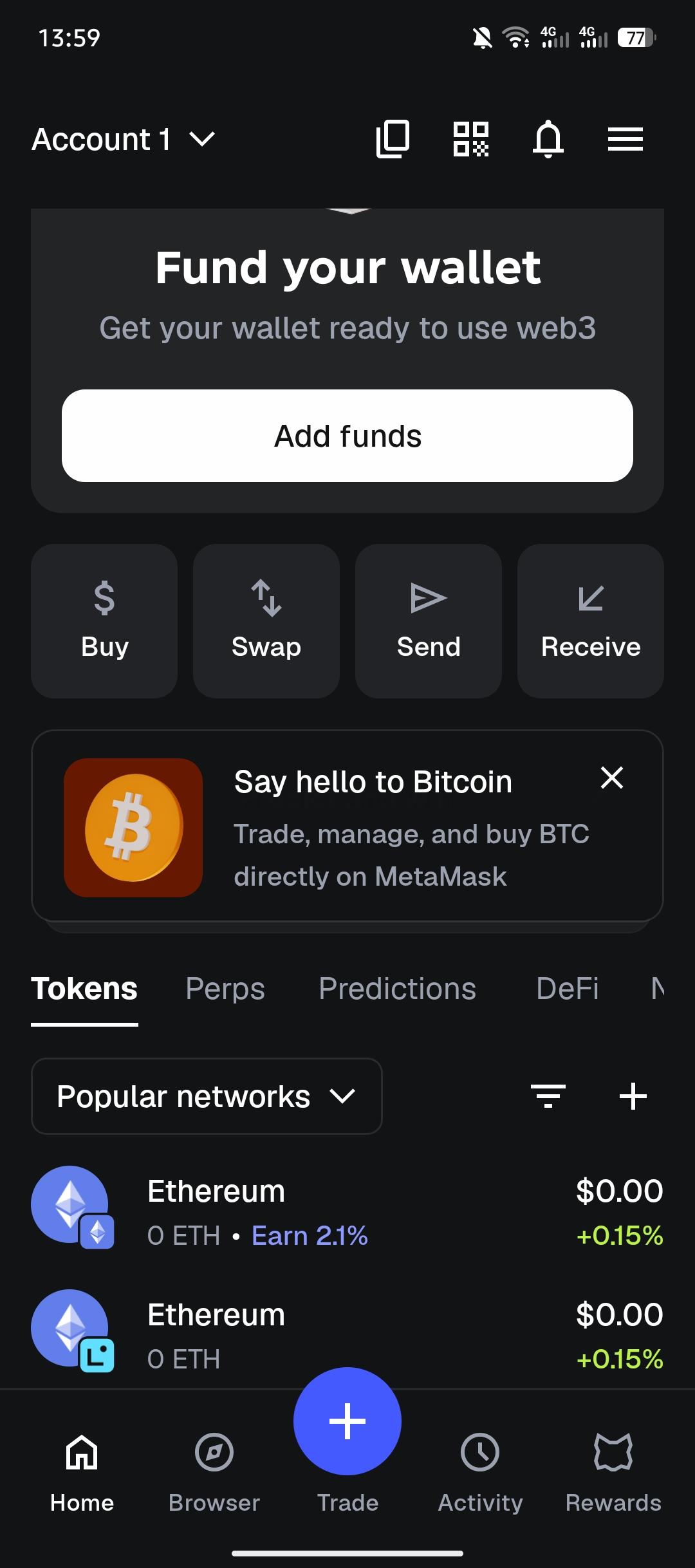 Opening MetaMask wallet and securing ✅ - image 1 - student project