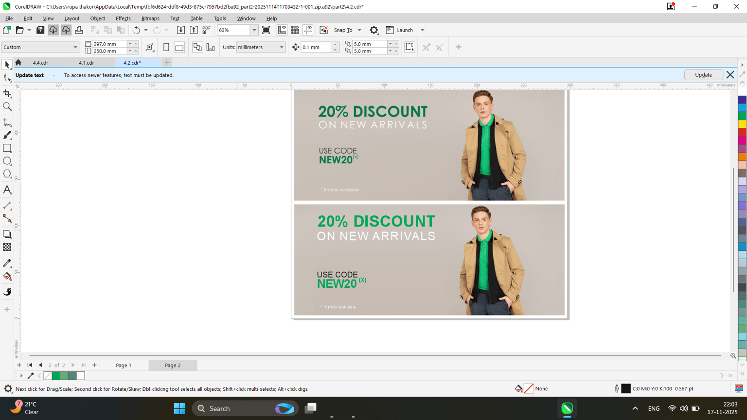 CorelDRAW Project : 01 , 02, 03, 04 - image 2 - student project