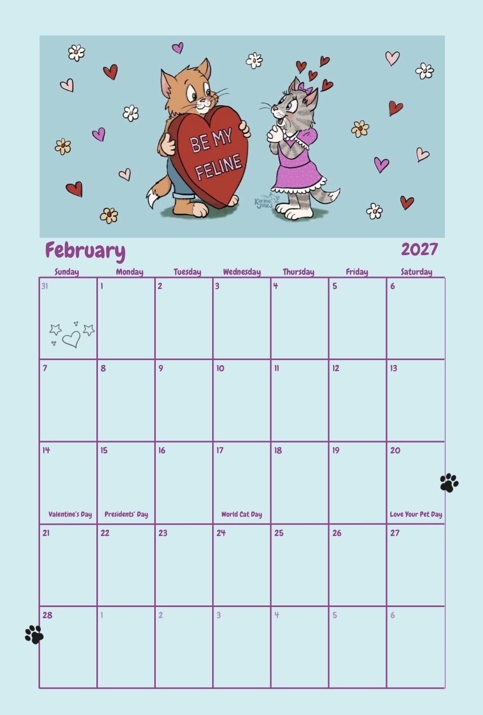 Cat calendar - image 2 - student project