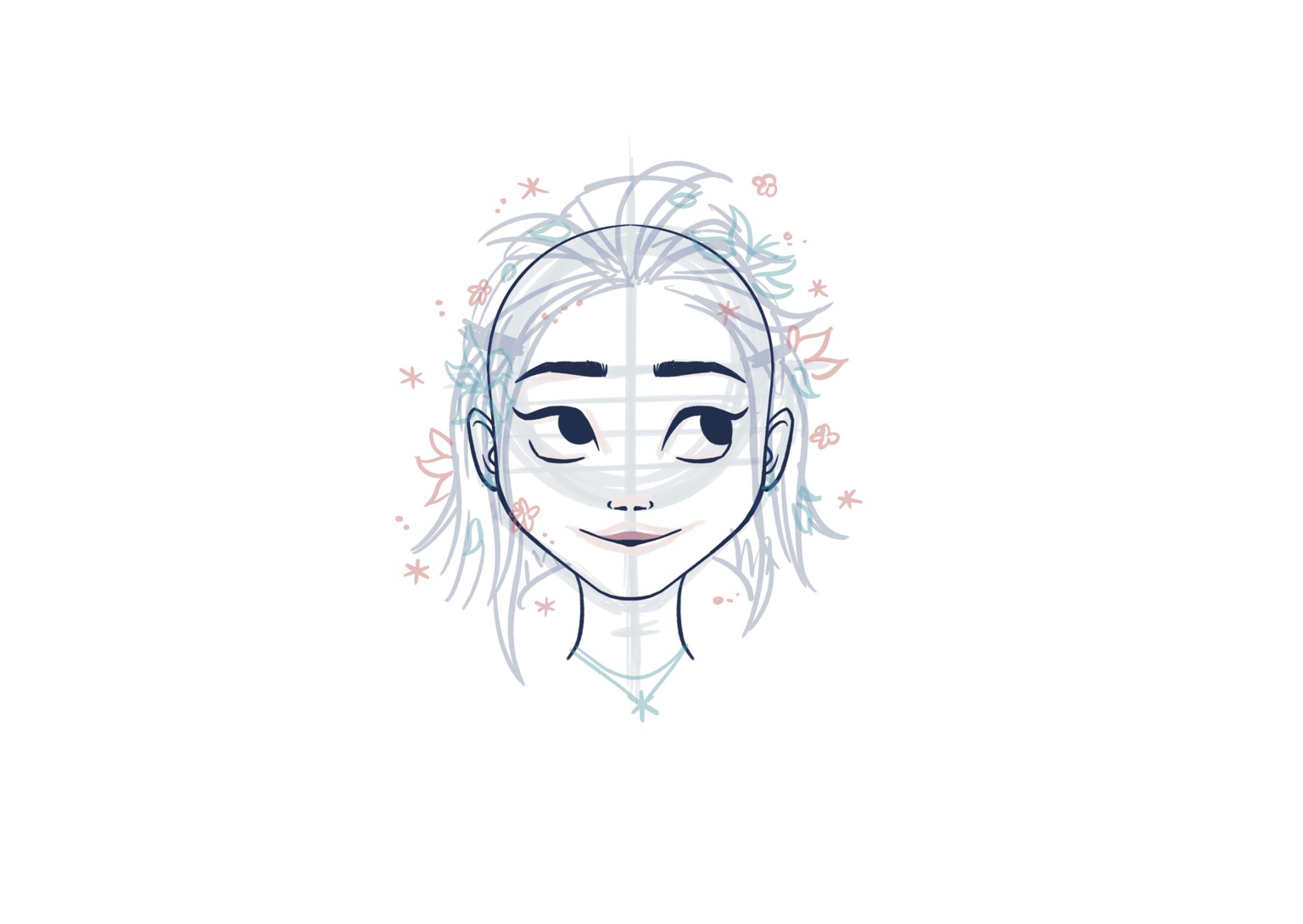 Short-haired Elsa Portrait - image 2 - student project