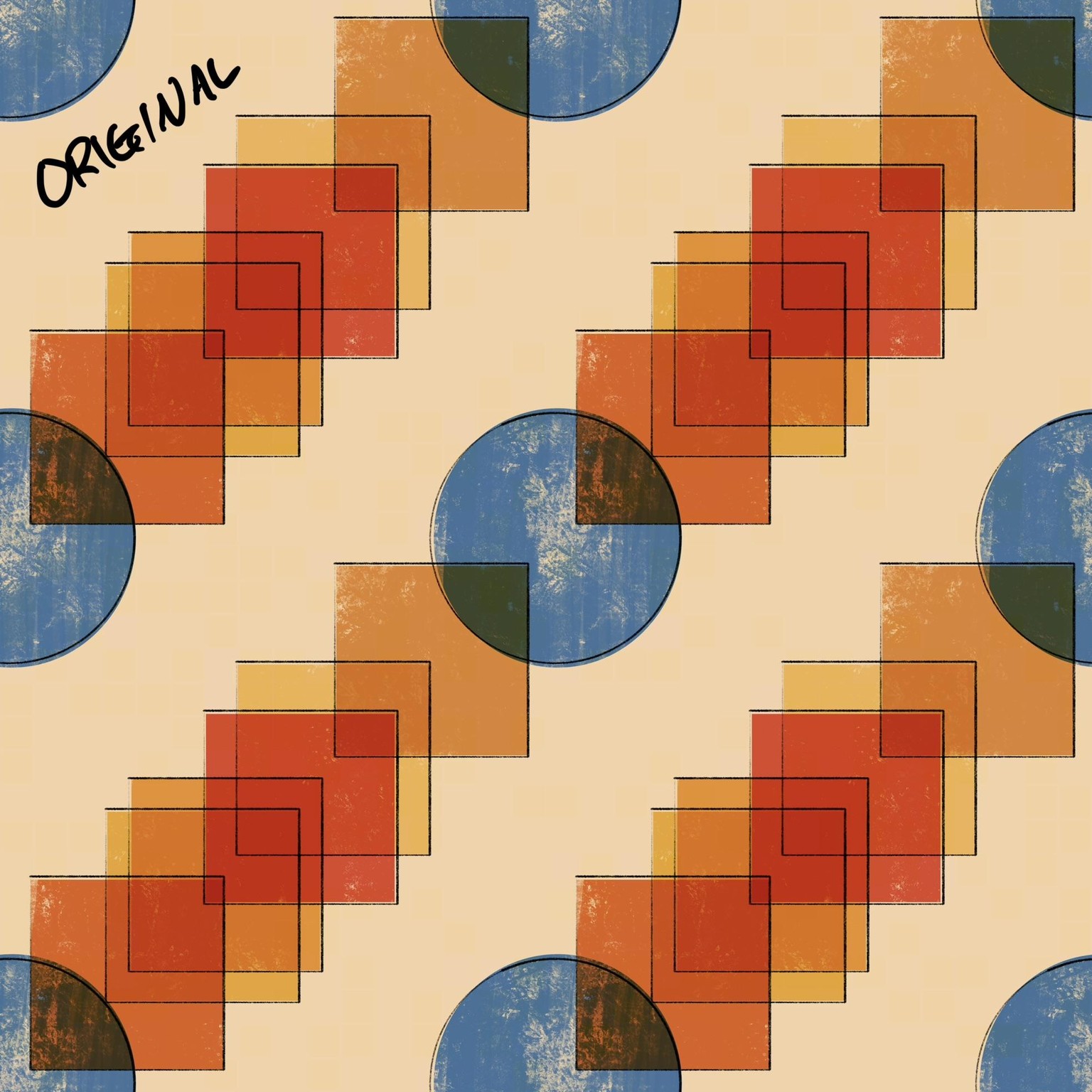 Dirty retro pattern - image 2 - student project